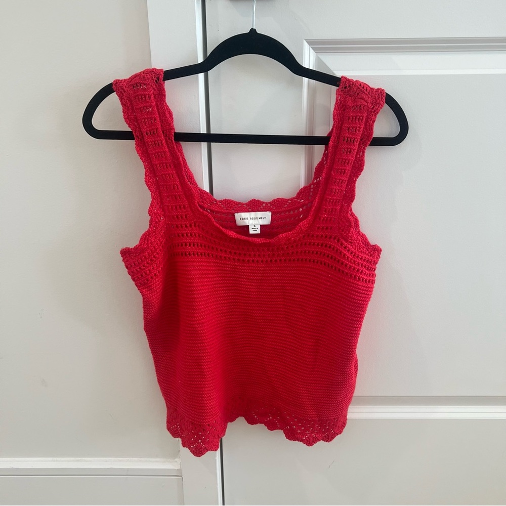 Red Sweater Tank